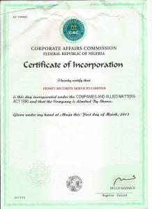 Fionet Security certificate